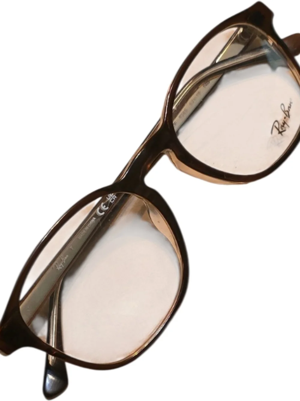 Ray-Ban RB5417F NWOT Brown Transparent Eyeglasses Frames Low Bridge